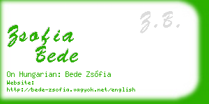 zsofia bede business card