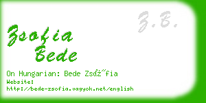 zsofia bede business card